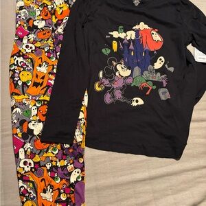 Disney Halloween Pajama Set - Black and Purple